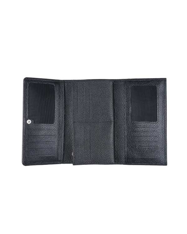 ست کیف پول و جاکارتی زنانه چرم مشکی نوین چرم Novin Leather مدل آلیس GB3621 - تصویر 3