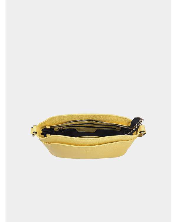 کیف چرم دوشی زنانه زرد نوین چرم Novin Charm مدل مدل پرنیا LHB4324 - تصویر 4