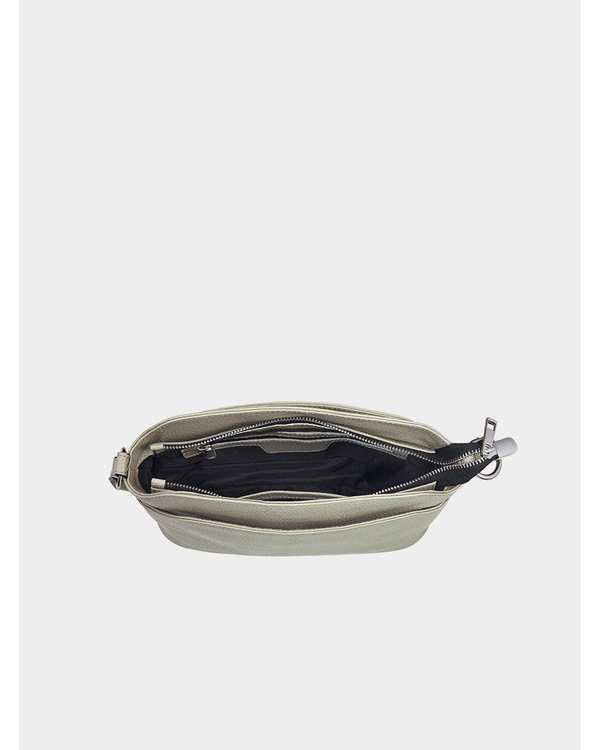 کیف چرم دوشی زنانه طوسی فیلی نوین چرم Novin Charm مدل مدل پرنیا LHB4324 - تصویر 4
