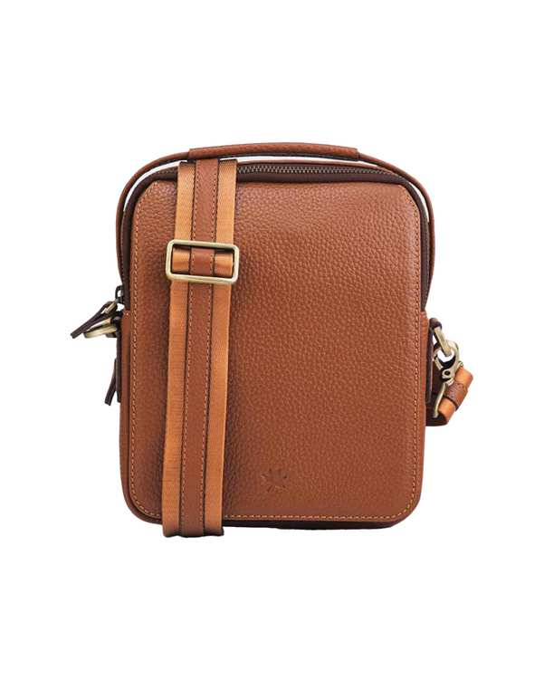کیف چرم کراس بادی عسلی نوین چرم Novin Leather مدل فاران Fm- MSB3930