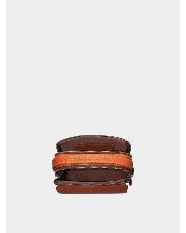کیف چرم کراس بادی عسلی نوین چرم Novin Leather مدل فاران Fm- MSB3930 - تصویر 2