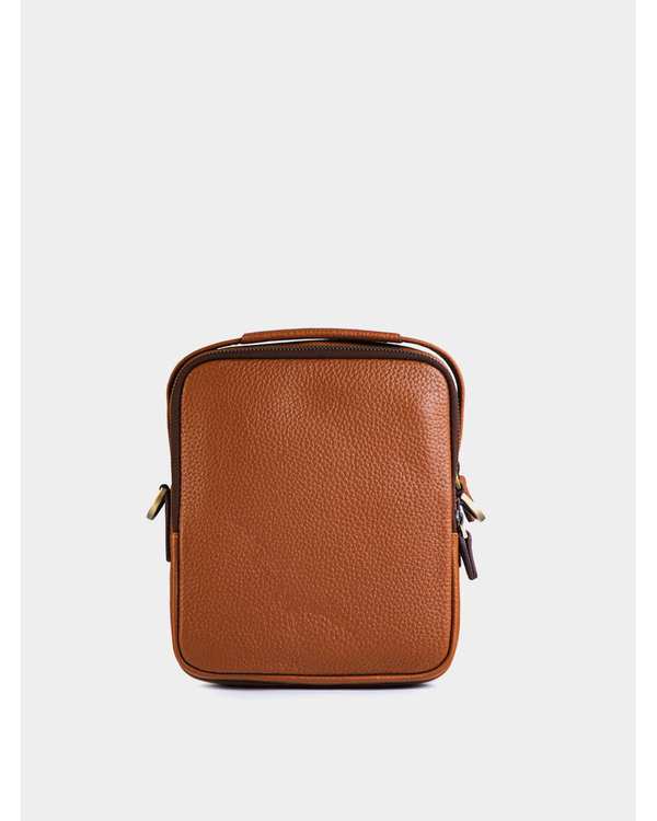کیف چرم کراس بادی عسلی نوین چرم Novin Leather مدل فاران Fm- MSB3930 - تصویر 4