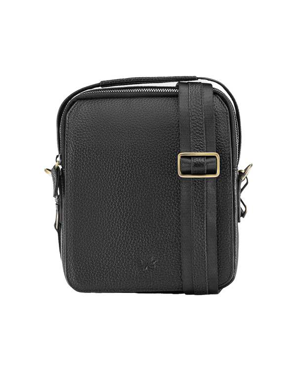 کیف چرم کراس بادی مشکی نوین چرم Novin Leather مدل فاران Fm- MSB3930