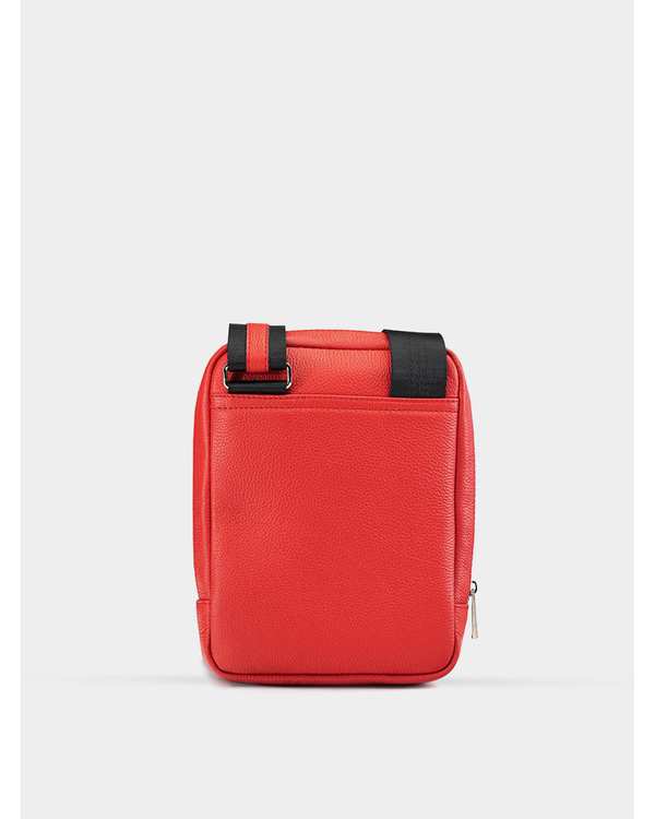 کیف چرم کراس بادی قرمز نوین چرم Novin Leather مدل رادمان MSB3973 - تصویر 2