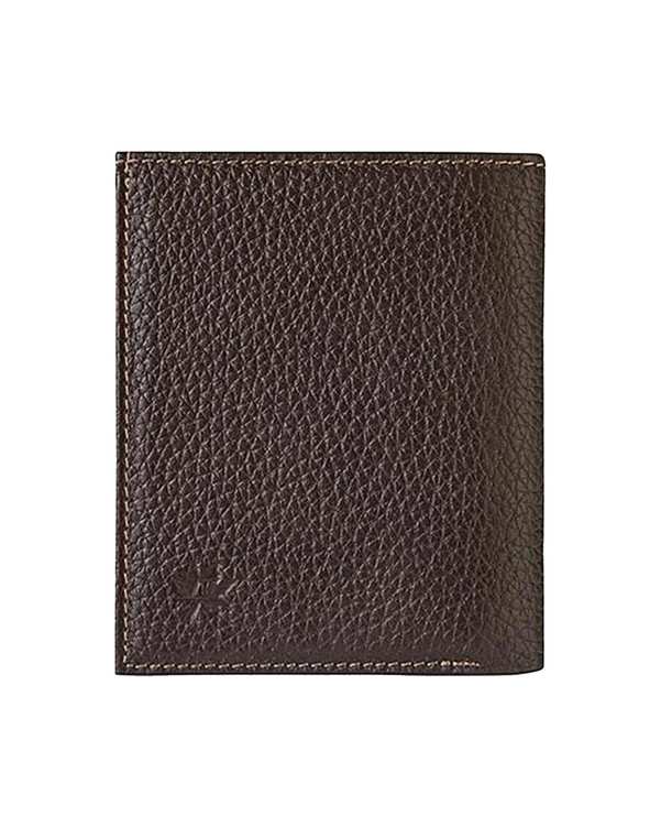 کیف پول چرم طبیعی قهوه ای نوین چرم Novin Leather مدل ثارمان PE2548