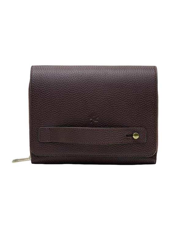 کیف پاسپورتی چرم مردانه قهوه ای نوین چرم Novin Leather مدل 935 WB3710