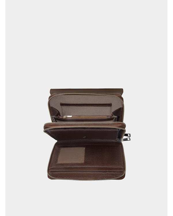 کیف پاسپورتی چرم مردانه قهوه ای نوین چرم Novin Leather مدل 935 WB3710 - تصویر 3
