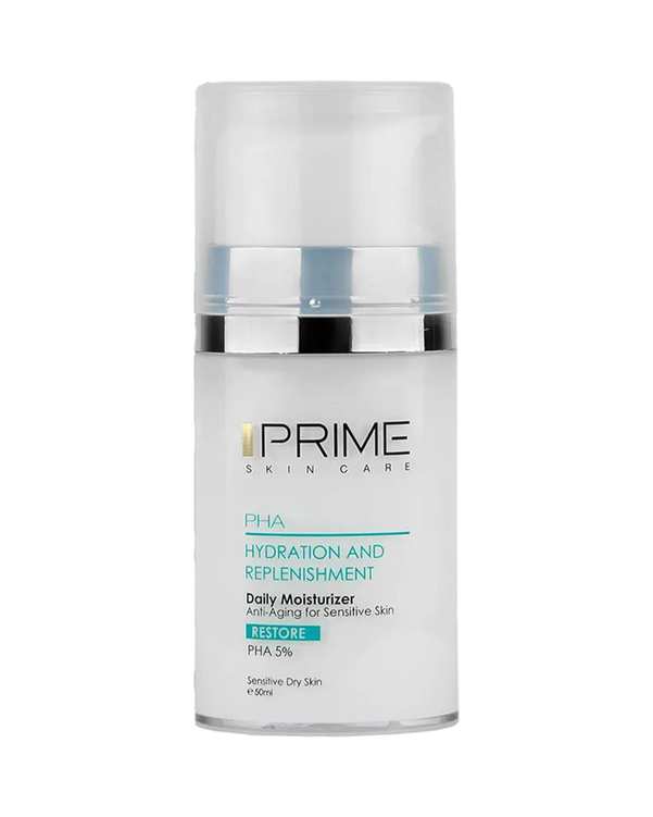 کرم بازسازی کننده و آبرسان صورت پرایم Prime دارای PHA 5% حجم 50ml