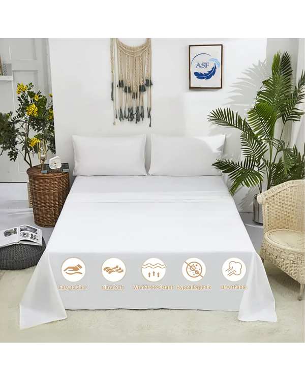 رو انداز یک نفره سفید ای اس اف ASF مدل MINIMALUX