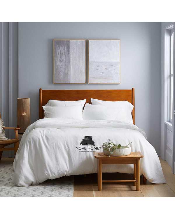 سرویس روتختی کاوری پینترستی یک نفره 3 تکه سفید نوپه هوم Nopehome کد LE01