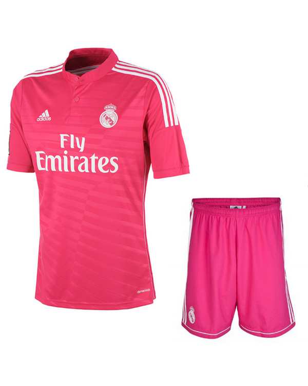 ست تی شرت و شلوارک ورزشی مردانه سرخابی پانیل Panil مدل رئال مادرید کد Away 2015