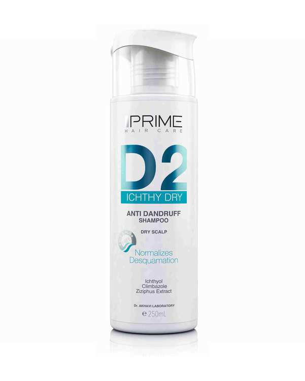 شامپو ضد شوره خشک پرایم Prime مدل D2 حجم 250ml