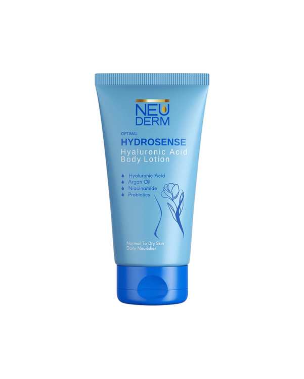 لوسیون مرطوب کننده بدن اپتیمال هیدروسنس نئودرم Neuderm حاوی هیالورونیک اسید 150ml