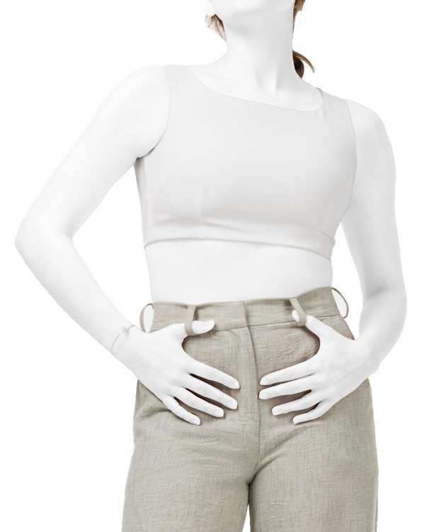 تاپ نیم تنه زنانه سفید نیواریا Nivarya کد 1023