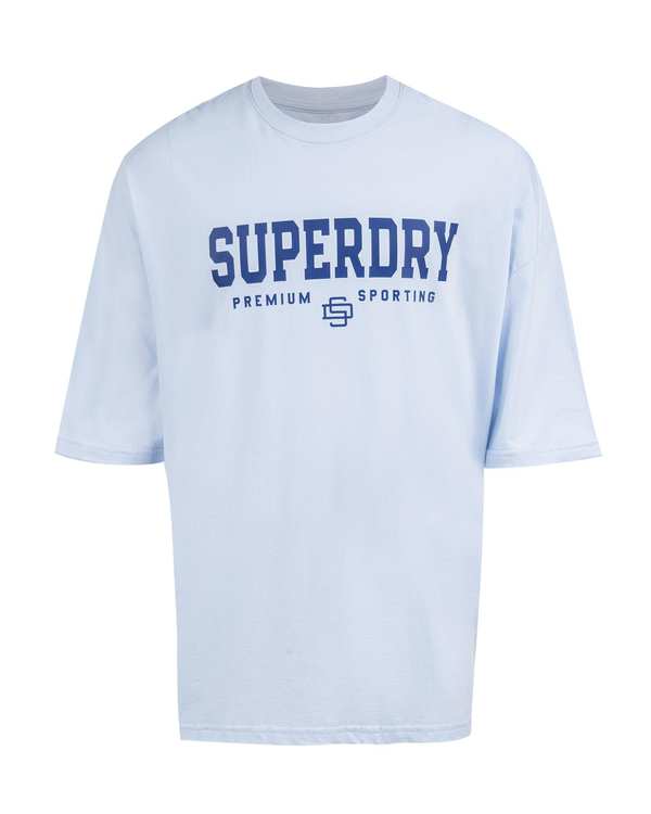 تی شرت مردانه اورسایز آبی روشن سوپردرای Superdry کد M10S52105N