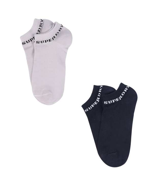 جوراب زنانه ساق کوتاه سرمه ای طوسی سوپردرای Superdry کد W29S55302C بسته دو عددی