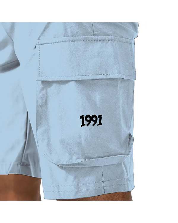 شلوارک مردانه ورزشی آیرو آبی روشن نوزده نود و یک 1991 مدل SH1950 LBL - تصویر 4
