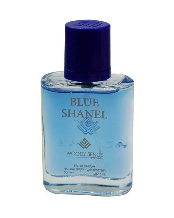 عطر جیبی مردانه وودی سنس Woody Sence مدل Blue Shanel حجم 30ml