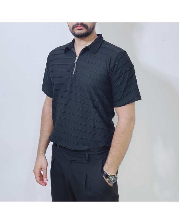 تی شرت مردانه مشکی دیورسو Diverso کد 4759 - تصویر 4