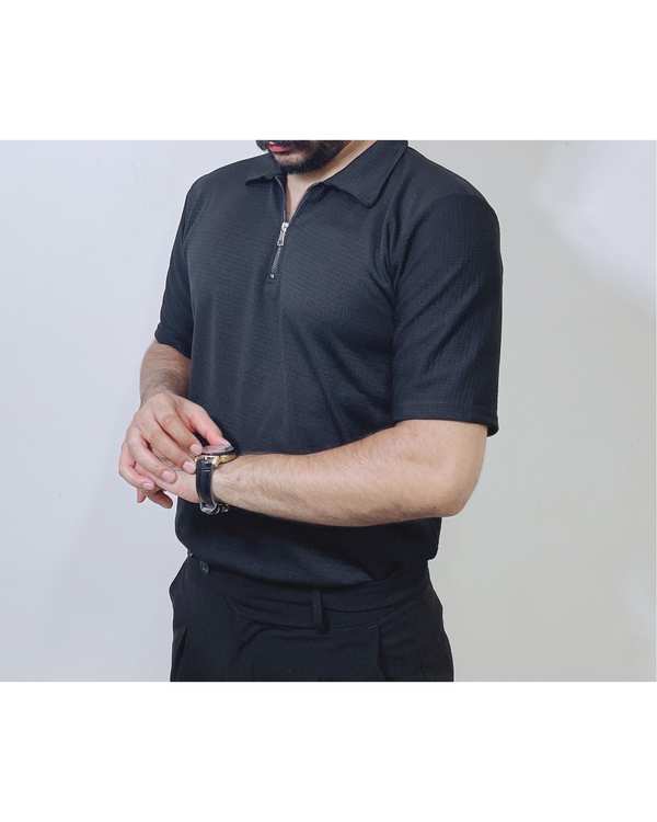 تی شرت مردانه مشکی دیورسو Diverso کد 4760 - تصویر 3