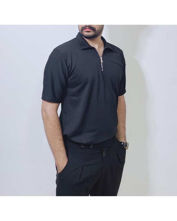 تی شرت مردانه مشکی دیورسو Diverso کد 4760 - تصویر 4