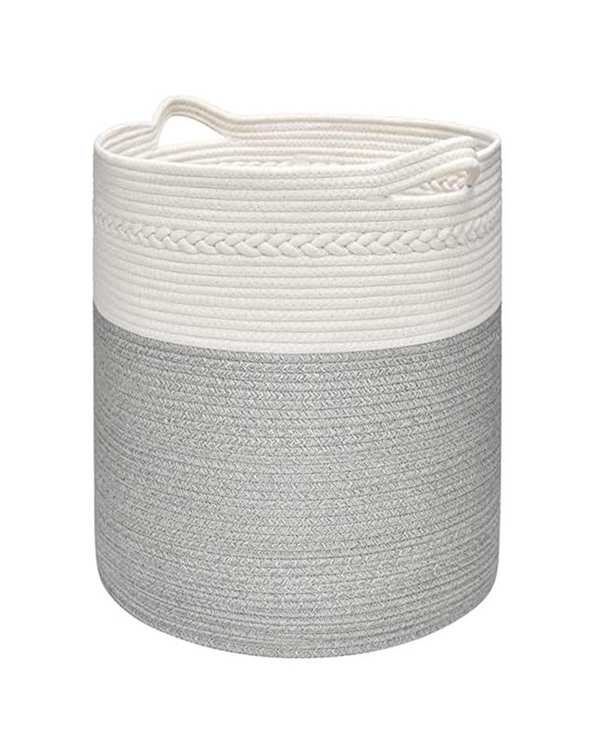 سبد رخت چرک طوسی سفید مدل s129-3