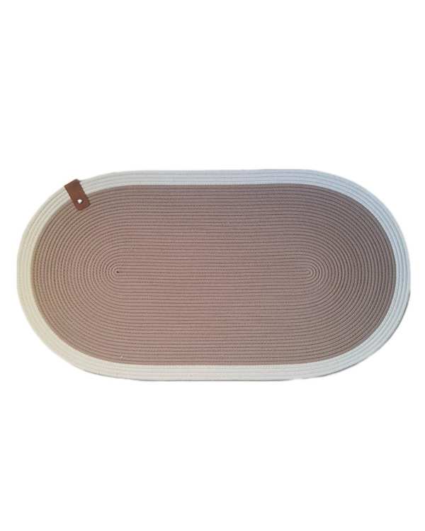 پادری کرم تیره مدل قیطانی سایز 70×40 سانتی متر
