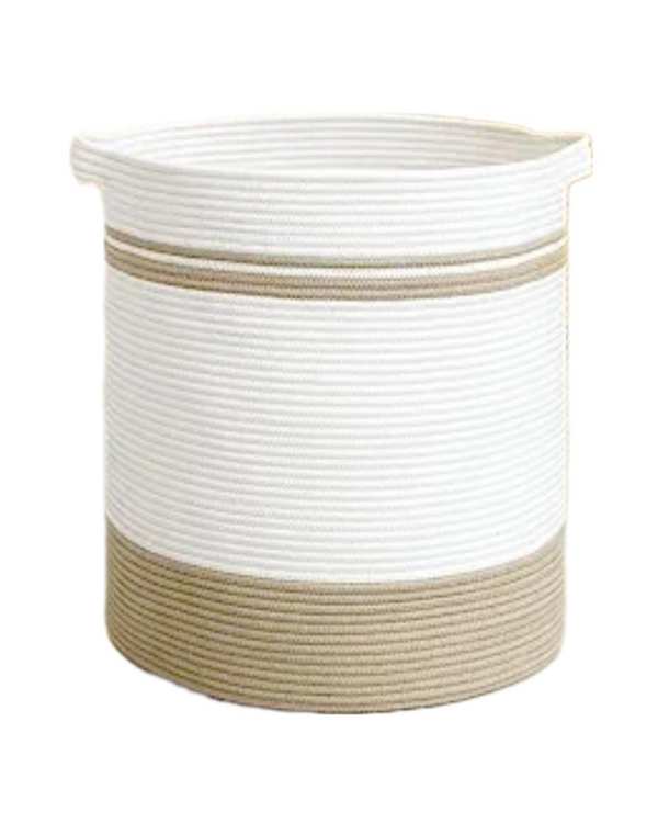 سبد رخت چرک سفید کرم تیره مدل M40