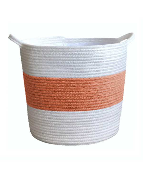 سبد رخت چرک نارنجی سفید مدل s121