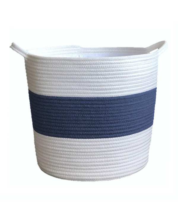 سبد رخت چرک سرمه ای سفید مدل s121