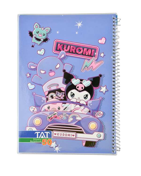 دفتر مشق 50 برگ سیمی مجلد حاشیه دار طرح کرومی Kuromi