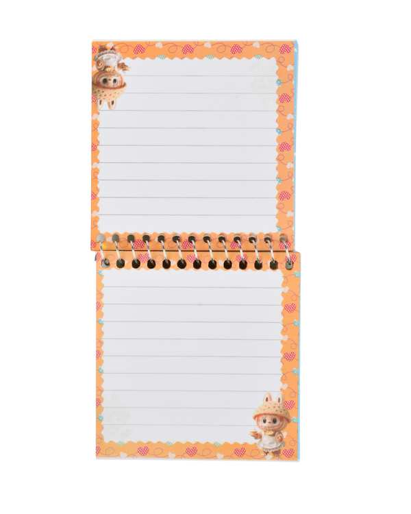 دفتر چه یادداشت 60 برگ سبز کاغذ حاشیه دار طرح لبوبو Labubu کد 01 - تصویر 3