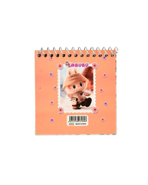 دفترچه یادداشت 60 برگ نارنجی کاغذ حاشیه دار طرح لبوبو Labubu کد 03 - تصویر 2