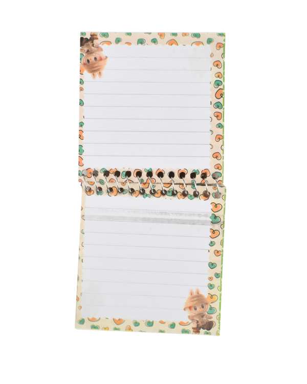 دفترچه یادداشت 60 برگ نارنجی کاغذ حاشیه دار طرح لبوبو Labubu کد 03 - تصویر 3