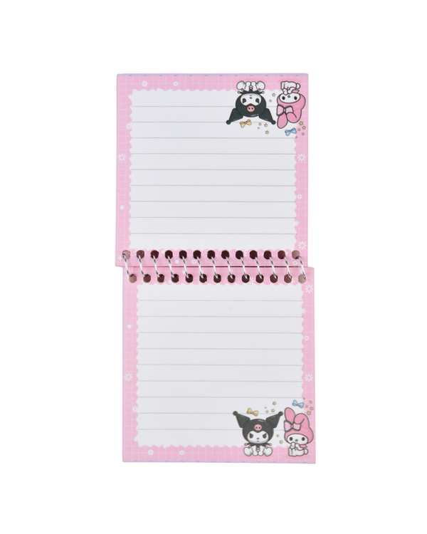 دفترچه یادداشت 60 برگ صورتی کاغذ حاشیه دار طرح کرومی Kuromi کد 01 - تصویر 3