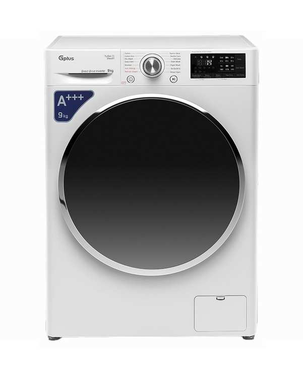 ماشین لباسشویی سفید جی پلاس Gplus مدل GWM-R99W ظرفیت 9 کیلوگرم