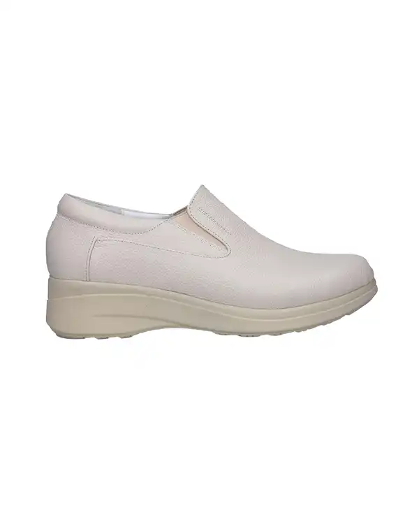کفش چرم زنانه طبی کرم برتونیکس Berttonix کد A-4022