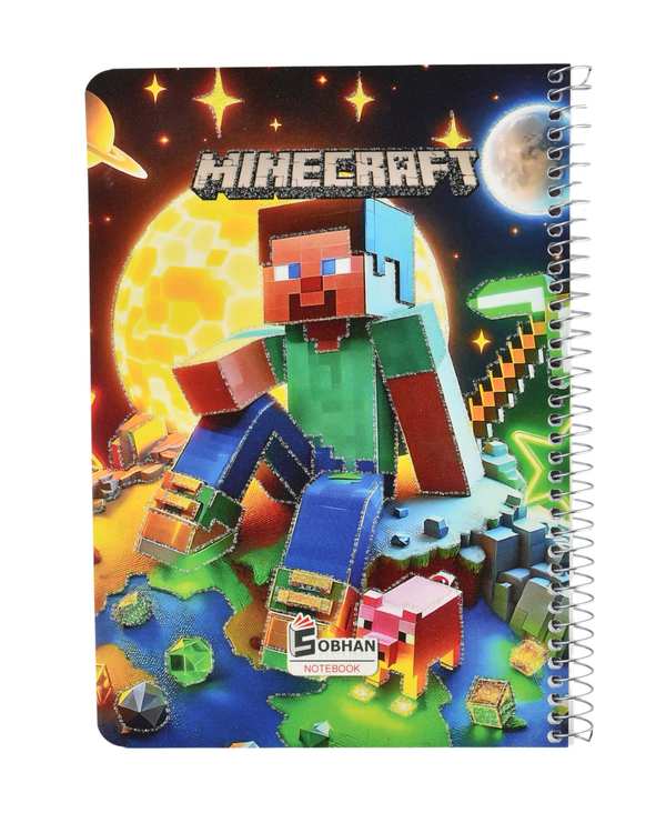 دفتر مشق 50 برگ سیمی طرح ماینکرفت MINEDCRAFT