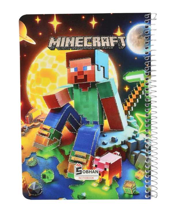 دفتر مشق 80 برگ سیمی طرح ماینکرافت MINECRAFT