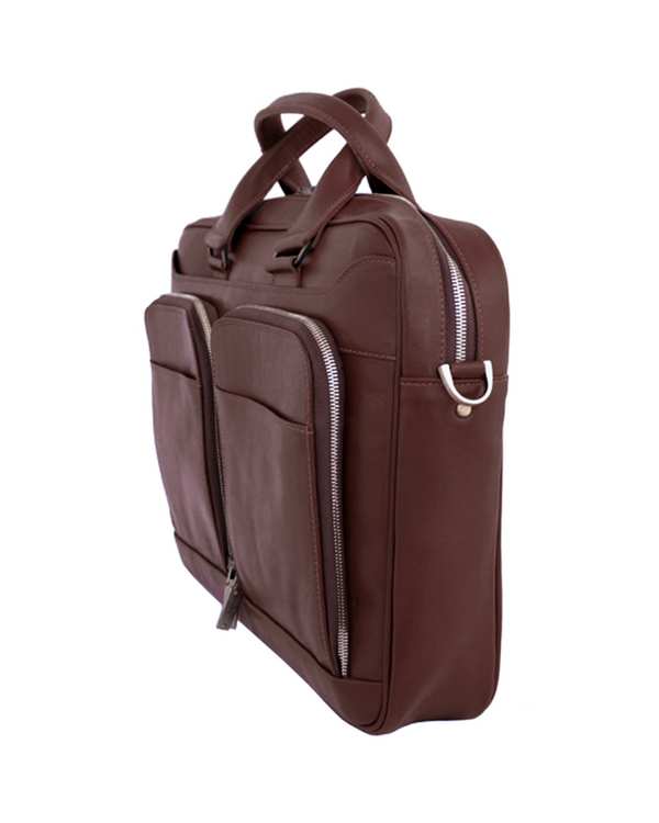 کیف چرم اداری قهوه ای چرم بارز Charm Barez مدل DL56 - تصویر 3