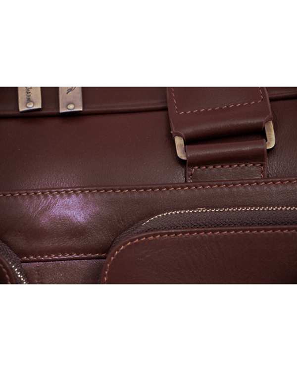 کیف چرم اداری قهوه ای چرم بارز Charm Barez مدل DL56 - تصویر 6