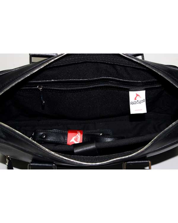 کیف چرم اداری مشکی چرم بارز Charm Barez مدل DL56 - تصویر 4