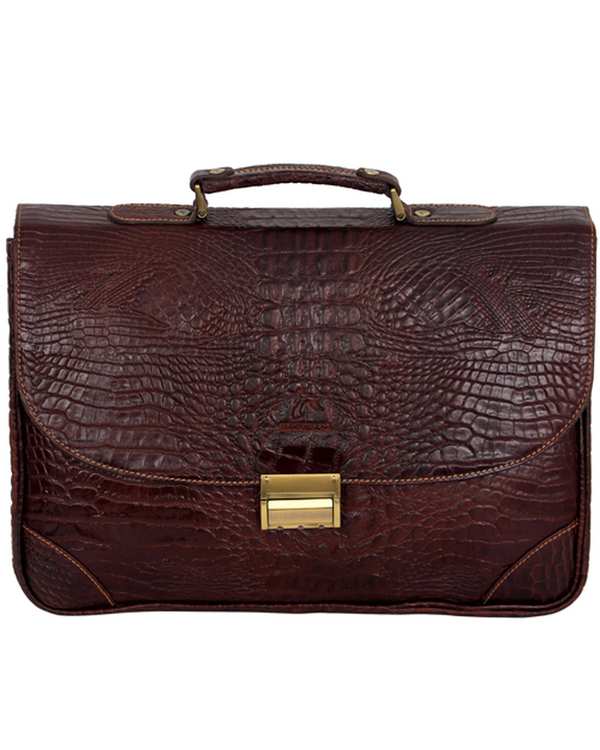 کیف چرم اداری مردانه زرشکی چرم بارز Charm Barez مدل DL60.KO