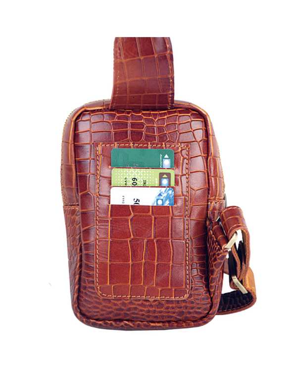 کیف چرم رودوشی عسلی چرم بارز Charm Barez مدل DG78.Prima - تصویر 4