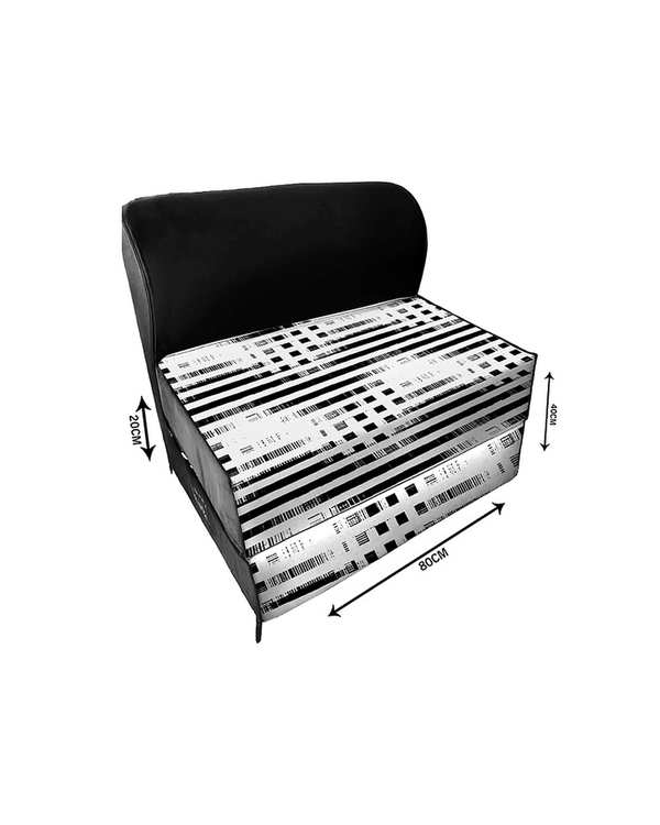 کاناپه تخت شو یک نفره نوپه هوم Nopehome مدل زیگزاگ مدرن کد M1075 - تصویر 2