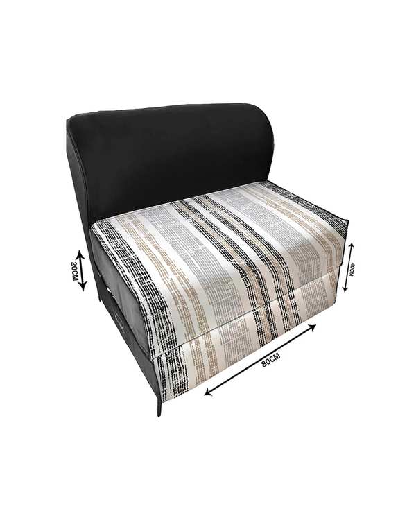 کاناپه تخت شو یک نفره نوپه هوم Nopehome مدل راه راه مدرن مینیمال کد M1089 - تصویر 2