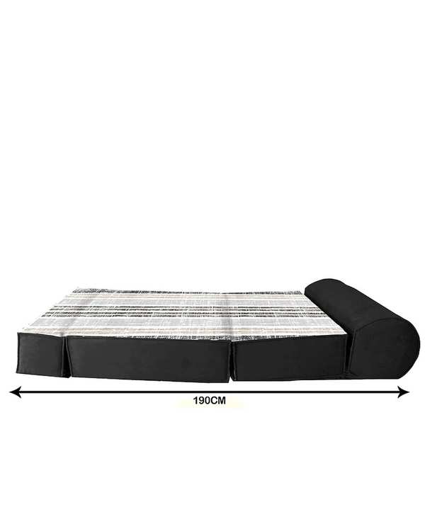 کاناپه تخت شو یک نفره نوپه هوم Nopehome مدل راه راه مدرن مینیمال کد M1089 - تصویر 4