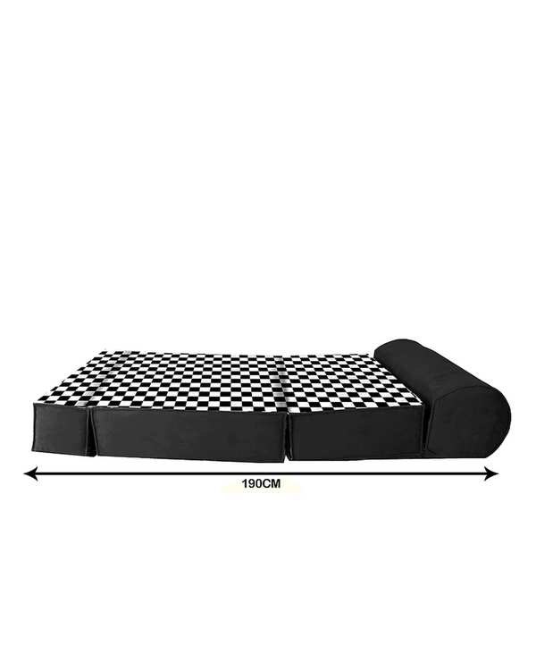 کاناپه تخت شو یک نفره نوپه هوم Nopehome مدل شطرنجی ریز کد M1092 - تصویر 4