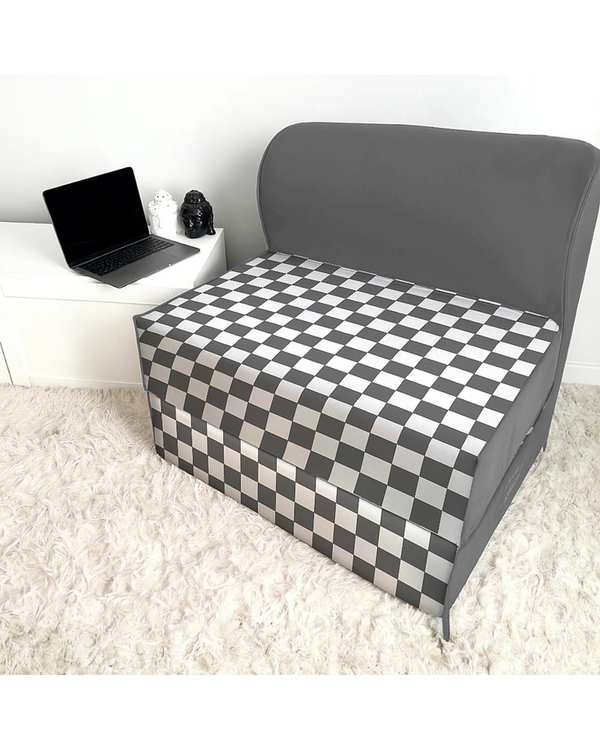 کاناپه تخت شو یک نفره نوپه هوم Nopehome مدل شطرنجی ریز کد M1093