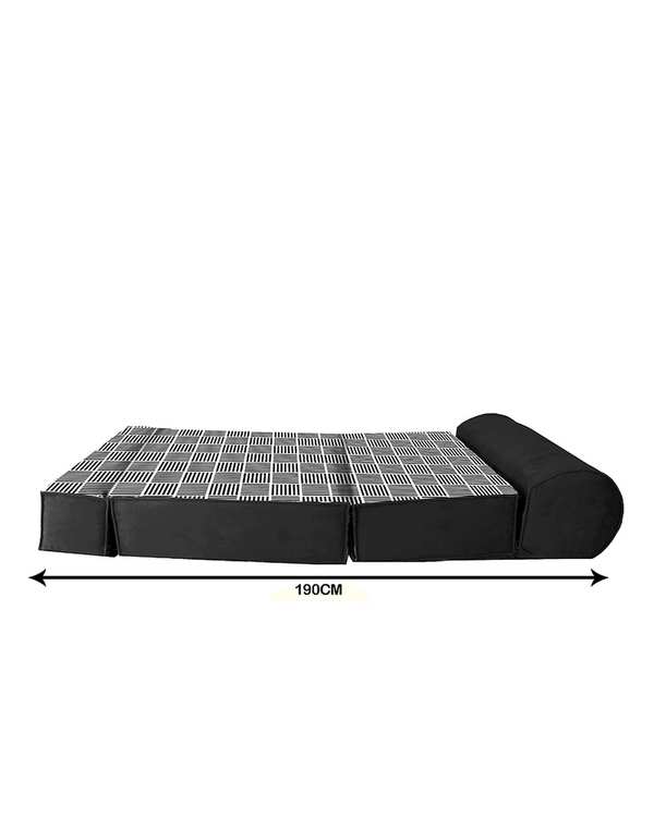 کاناپه تخت شو یک نفره نوپه هوم Nopehome مدل حصیری ساده مینیمال کد M1095 - تصویر 4